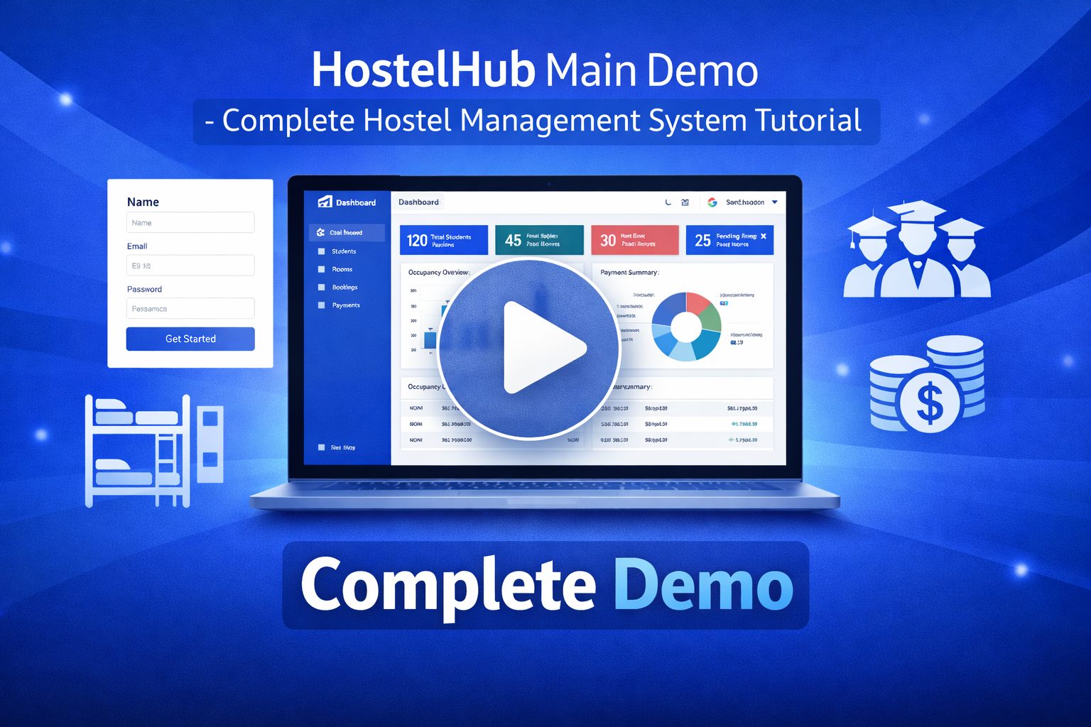 HostelHub परिचय र ड्यासबोर्ड ट्यूटोरियल